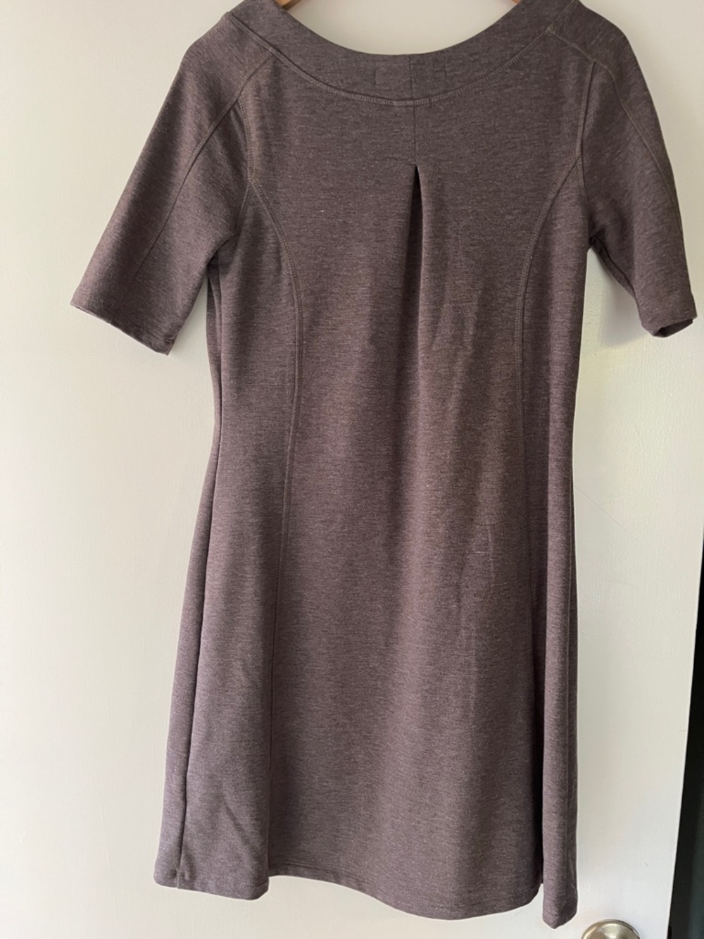 Title Nine Coral and Brown Paneled Jersey Knit Dress - Picture 2 of 9